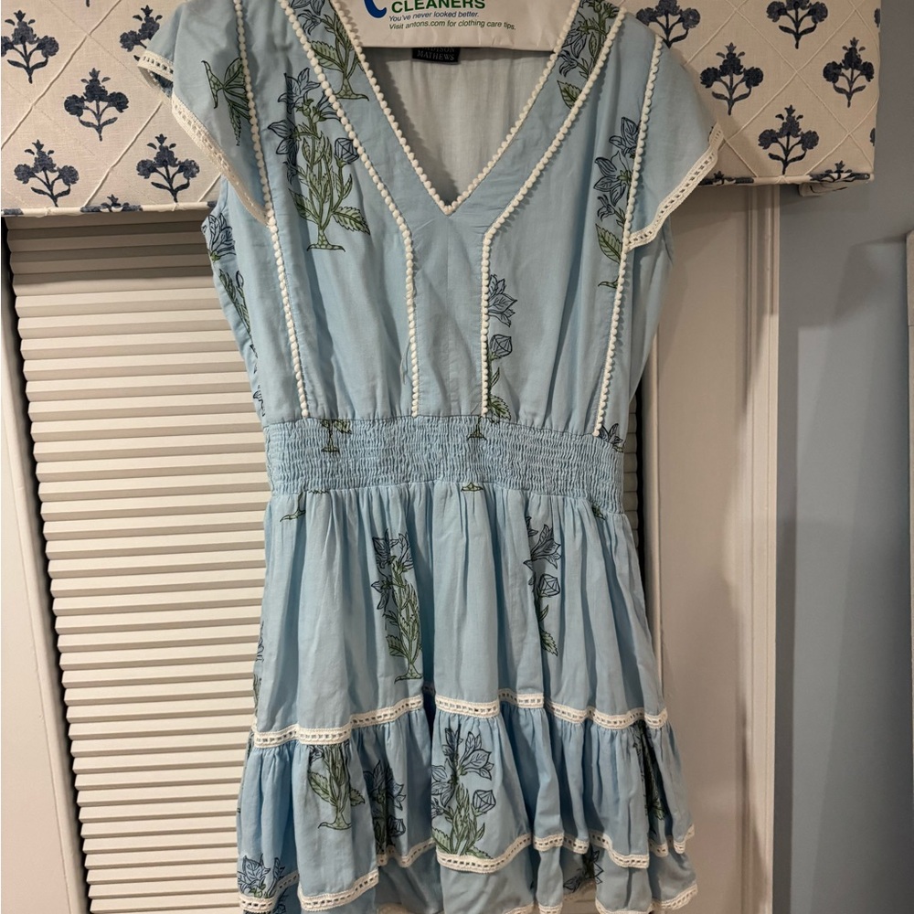 Blue Floral Madison Mathews Dress